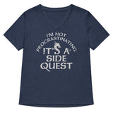 I'm Not Procrastinating, It's A Side Quest Women's V-Neck Tee
