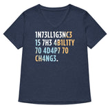 Intelligence is The Ability To Adapt Women's V-Neck Tee