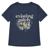 Existing Solely Out Of Spite Women's V-Neck Tee