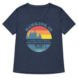 Hawkins Retro Women's V-Neck Tee