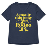 Actually This Is My 2nd Rodeo Women's V-Neck Tee