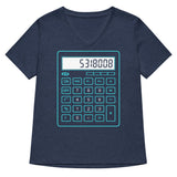 5318008 Calculator Women's V-Neck Tee
