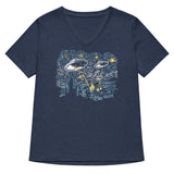 Starry Invasion Women's V-Neck Tee