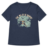 The Wi-Fi Is Down! Women's V-Neck Tee