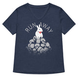 Run Away Women's V-Neck Tee