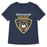 Grammar Police Women's V-Neck Tee