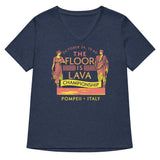 Pompeii Floor is Lava Championship Women's V-Neck Tee