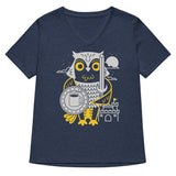 Knight Owl Women's V-Neck Tee