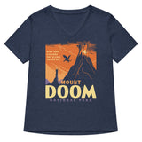 Mount Doom National Park Women's V-Neck Tee