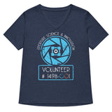 Aperture Science Volunteer Women's V-Neck Tee