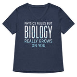 Biology Really Grows On You Women's V-Neck Tee