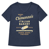 Clemenza's Italian Bakery Women's V-Neck Tee