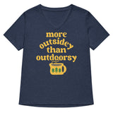 More Outsidey Than Outdoorsy Women's V-Neck Tee