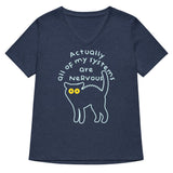 Actually All Of My Systems Are Nervous Women's V-Neck Tee
