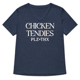 Chicken Tendies Plz Thx Women's V-Neck Tee