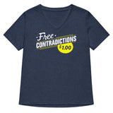 Free Contradictions Women's V-Neck Tee