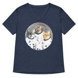 Catstronauts Women's V-Neck Tee