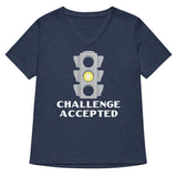 Challenge Accepted Stoplight Women's V-Neck Tee