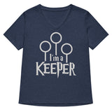 I'm A Keeper Women's V-Neck Tee