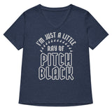 Ray Of Pitch Black Women's V-Neck Tee