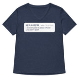 Synonym Definition Women's V-Neck Tee
