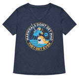 Narwhals Don't Get Mad Women's V-Neck Tee