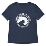Hold Your Horses Women's V-Neck Tee