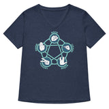 Rock Paper Scissors Lizard Spock Women's V-Neck Tee