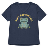 Stay Hoptimistic Women's V-Neck Tee
