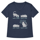 Cat Day Schedule Women's V-Neck Tee