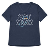 Cat Mom Women's V-Neck Tee