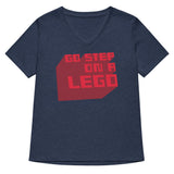 Go Step On A Lego Women's V-Neck Tee