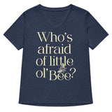 Who's Afraid Of Little Ol' Bee? Women's V-Neck Tee
