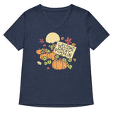 Welcome Great Pumpkin Women's V-Neck Tee