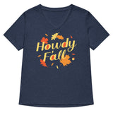 Howdy F'all Women's V-Neck Tee
