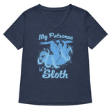 My Patronus Is A Sloth Women's V-Neck Tee
