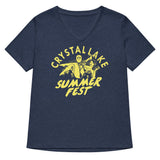Crystal Lake Summer Fest Women's V-Neck Tee