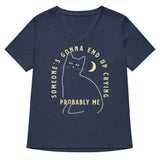 Someone's Gonna End Up Crying Women's V-Neck Tee