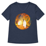 Autumn Ghosts Women's V-Neck Tee