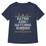 Eating Junk And Watching Rubbish Women's V-Neck Tee