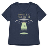 Single Taken UFO Women's V-Neck Tee