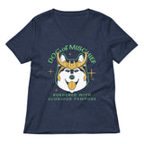 Dog Of Mischief Women's V-Neck Tee