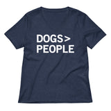 Dogs>People Women's V-Neck Tee