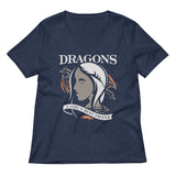 Dragons Are A Girl's Best Friend Women's V-Neck Tee