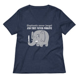 Elephants Never Forgive Women's V-Neck Tee