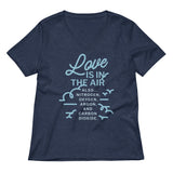 Love Is In The Air Women's V-Neck Tee