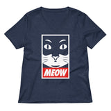Meow Women's V-Neck Tee