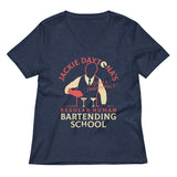 Regular Human Bartending School Women's V-Neck Tee