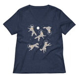 Wolves In Space Women's V-Neck Tee