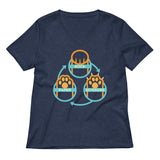 Rock Paper Scissors Paws Women's V-Neck Tee